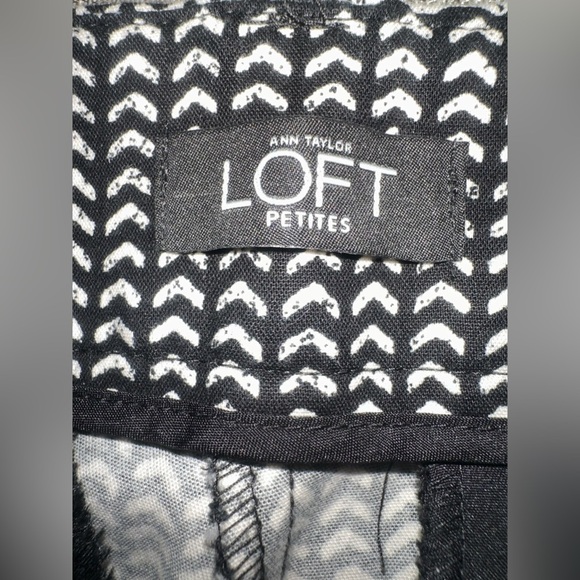 Ann Taylor Loft Petite Marisa  Black/White Cropped Pants Size 00P - Picture 3 of 5